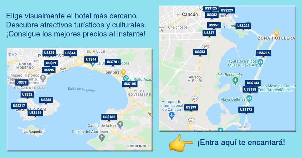 Mapa de Hoteles en Puerto Vallarta